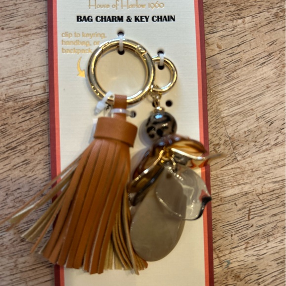 House of Harlow 1960 Brown and Gold purse bag charm/Key chain - Picture 4 of 4